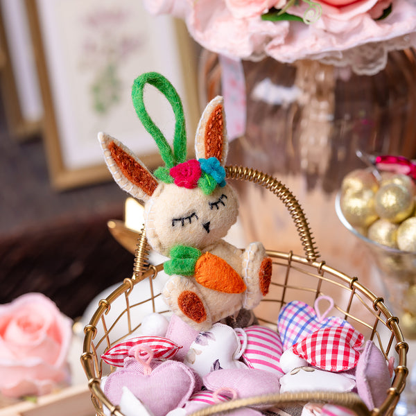 Sleeping Bunny Easter Ornament